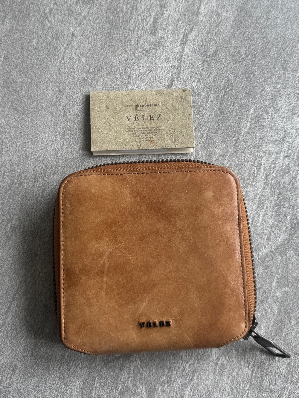 Velez leather brown wallet